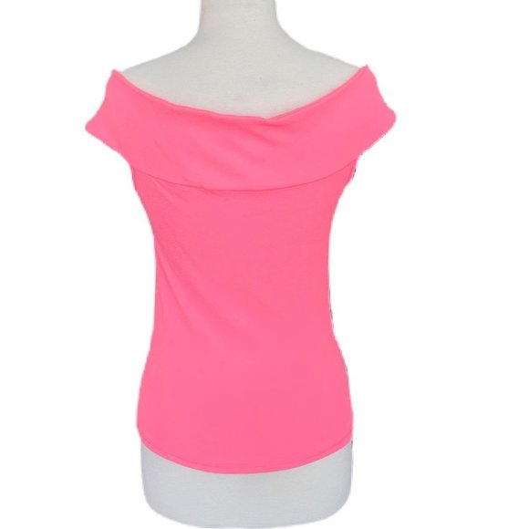 NWOT Hot Pink Off the Shoulder Top | Large - Picture 2 of 3
